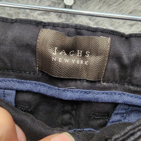 Jachs Pants Mens 31x34 Black Stretch Mid Rise Slim Fit Slim Tapered Leg *NWT* - Picture 4 of 15